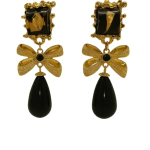 pendientes joya negro