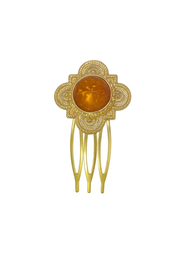 peina flor naranja