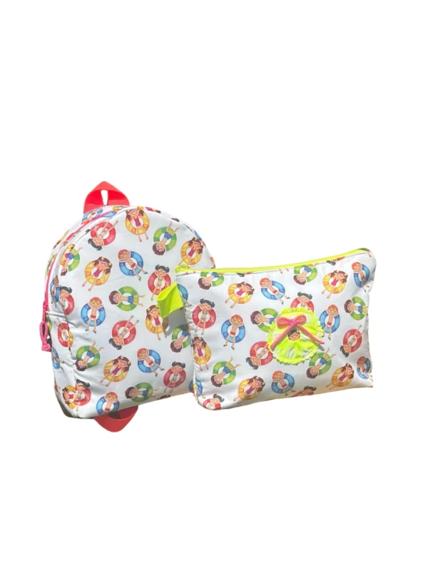 conjunto maleta y neceser flotador