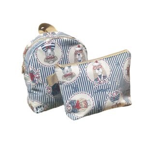 conjunto maleta y neceser perrito