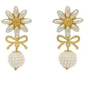 pendientes borlón niña
