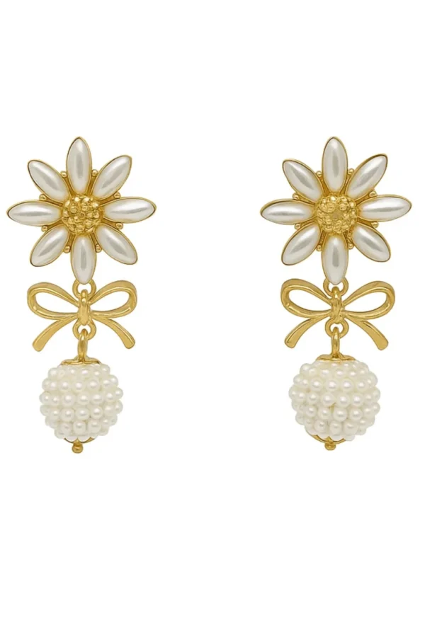 pendientes borlón niña