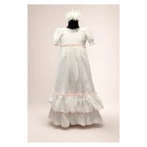 bata rociera modelo tulipán blanco